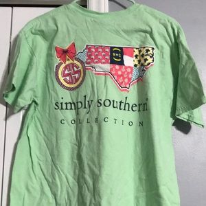 Light green simply southern NC t-shirt